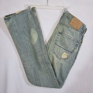 EUC Abercrombie & Fitch Slim Low Rise Distressed Jeans Size 32x36